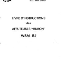 Manual de instrucciones Afiladora HURON WSM-B2