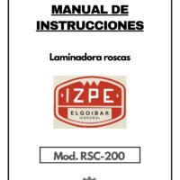 Documento descriptivo con datos técnicos Laminadora de roscas IZPE RSC-200