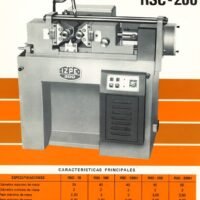 Documento descriptivo con datos técnicos Laminadora de roscas IZPE RSC-200