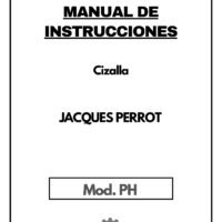 Jacques mod. PH-1 Manual de instrucciones Cizallas JACQUES PERROT PH
