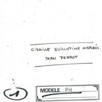 Jacques mod. PH-2 Manual de instrucciones Cizallas JACQUES PERROT PH