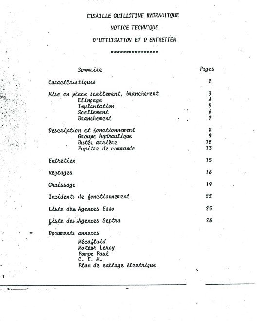 Jacques mod. PH-3 Manual de instrucciones Cizallas JACQUES PERROT PH
