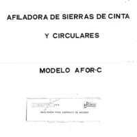 Manual de instrucciones Afiladora JOHUSE Afor-C