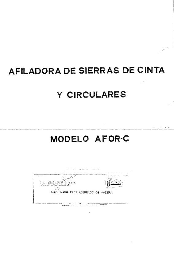 Manual de instrucciones Afiladora JOHUSE Afor-C