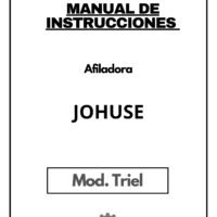 Manual de instrucciones Afiladora JOHUSE Triscadora mod Triel