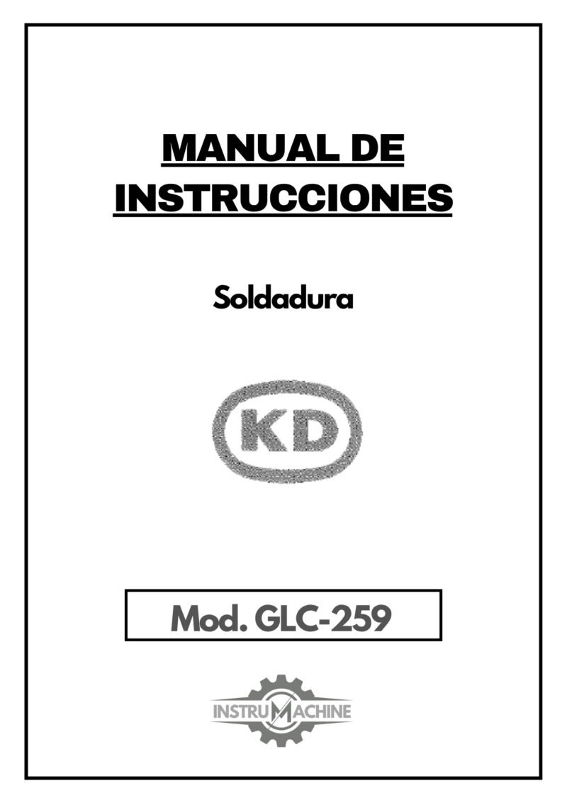 Manual de instrucciones Soldadura KD GLC 169-259