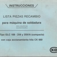 Manual de instrucciones Soldadura KD GLC 169-259