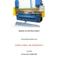 Manual de instrucciones Plegadora FEYSAMA MCPH