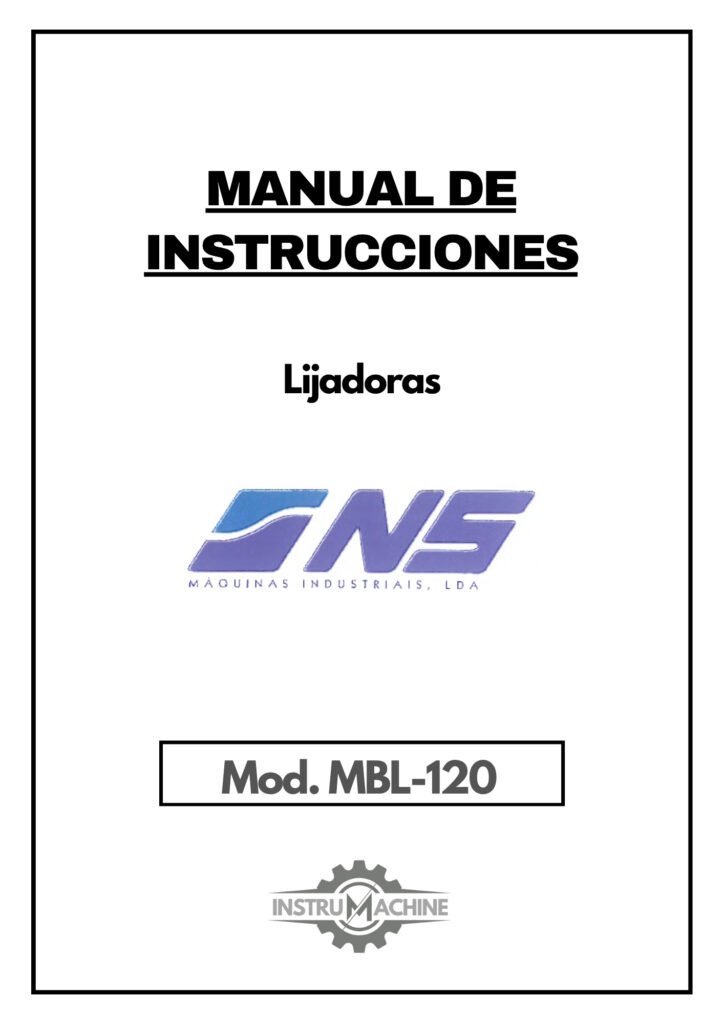 Portada Manual de instrucciones Lijadoras NS MBL-120