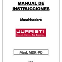 Manual de instrucciones Mandrinadora JUARISTI MDR 90