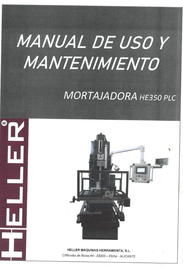 Manual de instrucciones Mortajadora HELLER HE-350 PLC