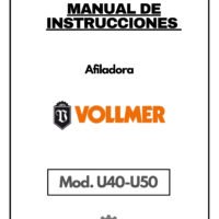 Manual de instrucciones Afiladora VOLLMER U40-U50
