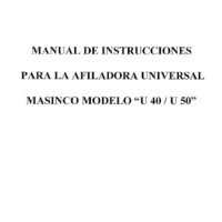 Manual de instrucciones Afiladora VOLLMER U40-U50