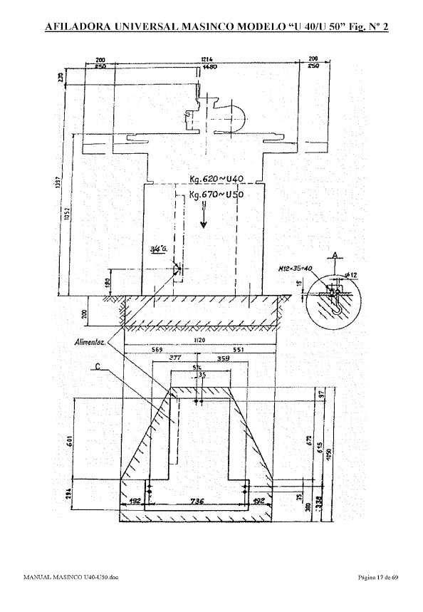Manual de instrucciones Afiladora VOLLMER U40-U50