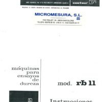 Manual de instrucciones Durómetro METROL IBÉRICA RB-11