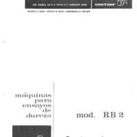 Manual de instrucciones Durómetro METROL IBÉRICA RB-2