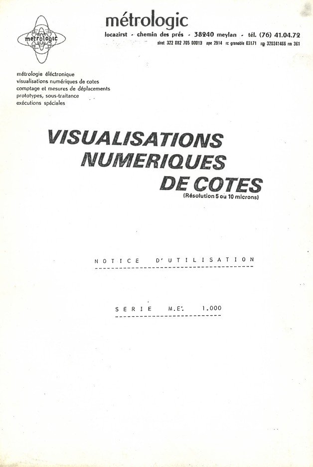 Manual de instrucciones CNC- Visualizadores METROLOGIC GENERAL