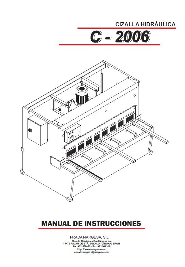 Nargesa- 2 Manual de instrucciones Cizallas NARGESA C2006