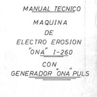 Manual de instrucciones Electrosionadoras ONA L-260