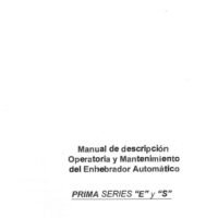Manual de instrucciones Electrosionadoras ONA Prima S y E
