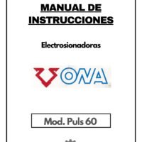 Manual de instrucciones Electrosionadoras ONA Puls 60