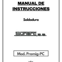 Manual de instrucciones Soldadura SUNARC Promig-PC