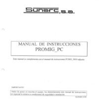 Manual de instrucciones Soldadura SUNARC Promig-PC