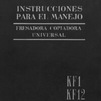 Manual de instrucciones Pantografos FRIEDRICH DECKEL KF-1 / KF-12