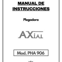 Plegadora AXIAL PHA 906-1 Manual de instrucciones Plegadora AXIAL PHA 906