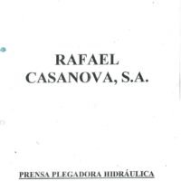 Plegadora Casanova XC-06-2 Manual de instrucciones Plegadora CASANOVA XC-06