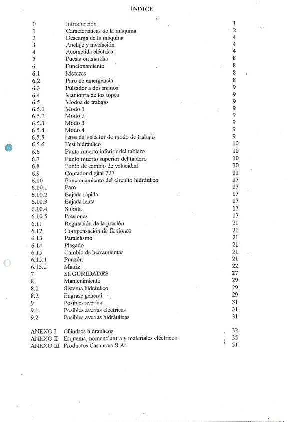 Plegadora Casanova XC-06-3 Manual de instrucciones Plegadora CASANOVA XC-06