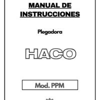 Plegadora Haco PPM-1 Manual de instrucciones Plegadora HACO PPM