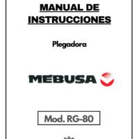 Plegadora Mebusa RG-80-1 Esquemas y utillaje Plegadora MEBUSA RG-80