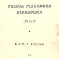 Plegadora Mebusa RG-80-3 Esquemas y utillaje Plegadora MEBUSA RG-80