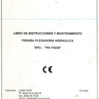 Manual de instrucciones Plegadora LOIRE SAFE PH 170 30