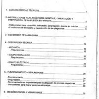 Manual de instrucciones Plegadora LOIRE SAFE PH 170 30