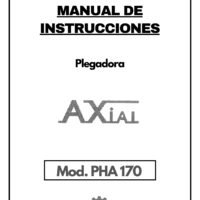 Plegadora-PHA-170-1 Manual de instrucciones Plegadora AXIAL PHA 170