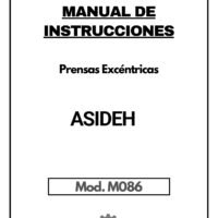 Manual de instrucciones Prensas ASIDEH P-100