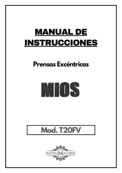 Manual de instrucciones Prensas MIOS T20FV