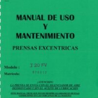 Prensas excentricas T20FV-2 Manual de instrucciones Prensas MIOS T20FV