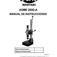 Manual de instrucciones Prensas AGME 2000-A V1.0