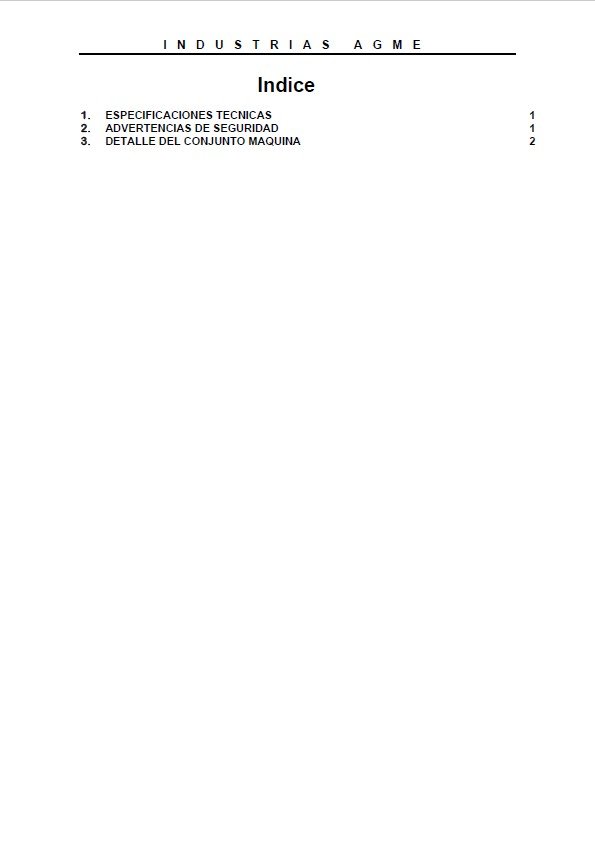 Manual de instrucciones Prensas AGME 2000-A V1.0