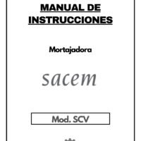 Manual de instrucciones Mortajadora SACEM SCV