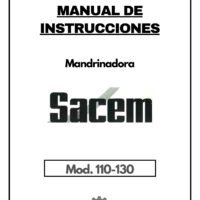Manual de instrucciones Mandrinadora SACEM 110-130