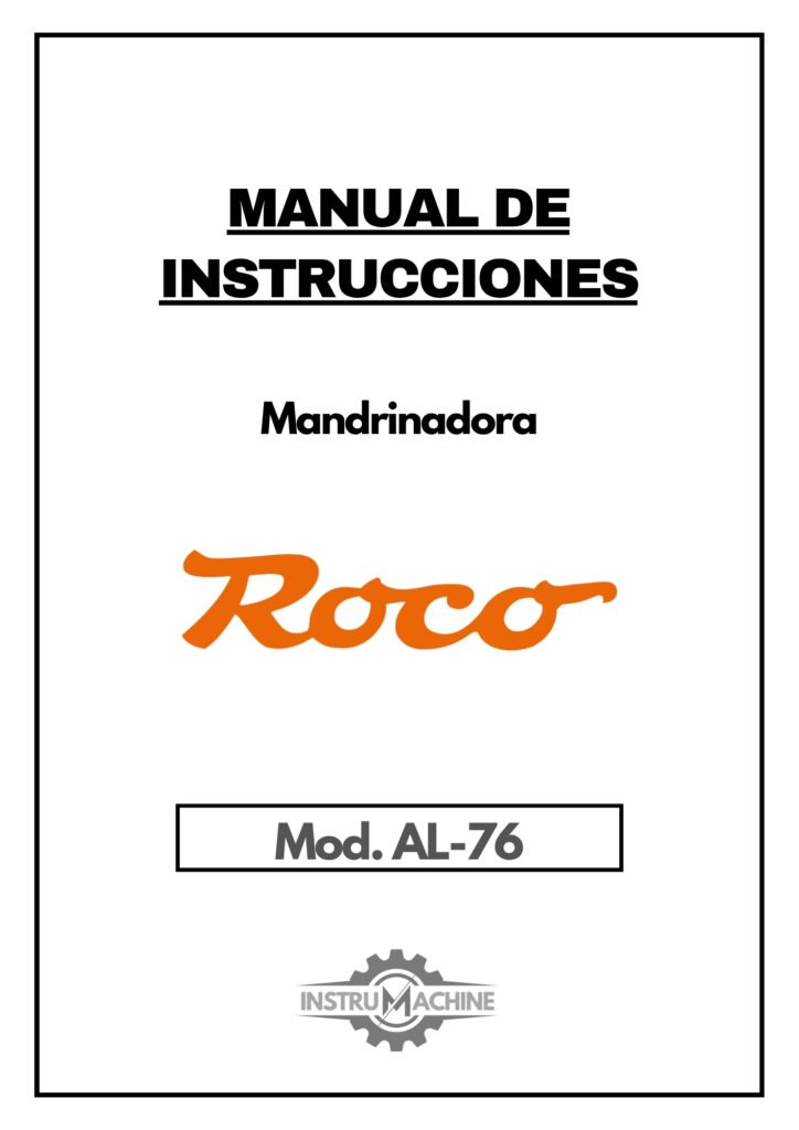 Portada Manual de instrucciones Mandrinadora ROCCO AL 76