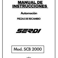 Serdi mod. SCB 2000-1 Manual de instrucciones Automoción SERDI SCB 2000