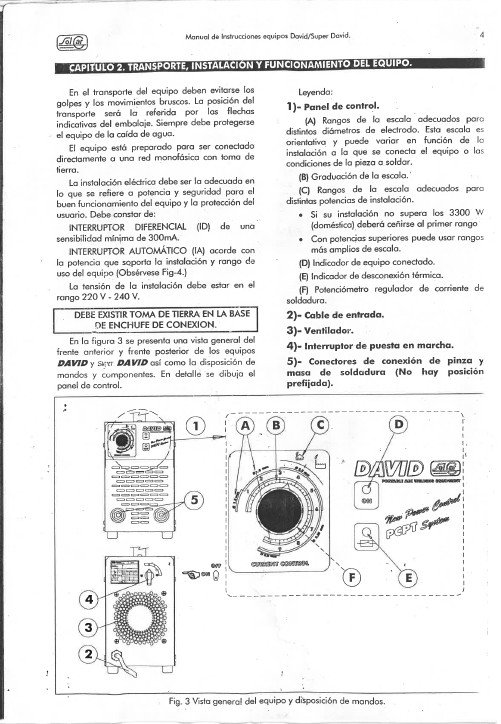 Manual de instrucciones Soldadura Sol Car David