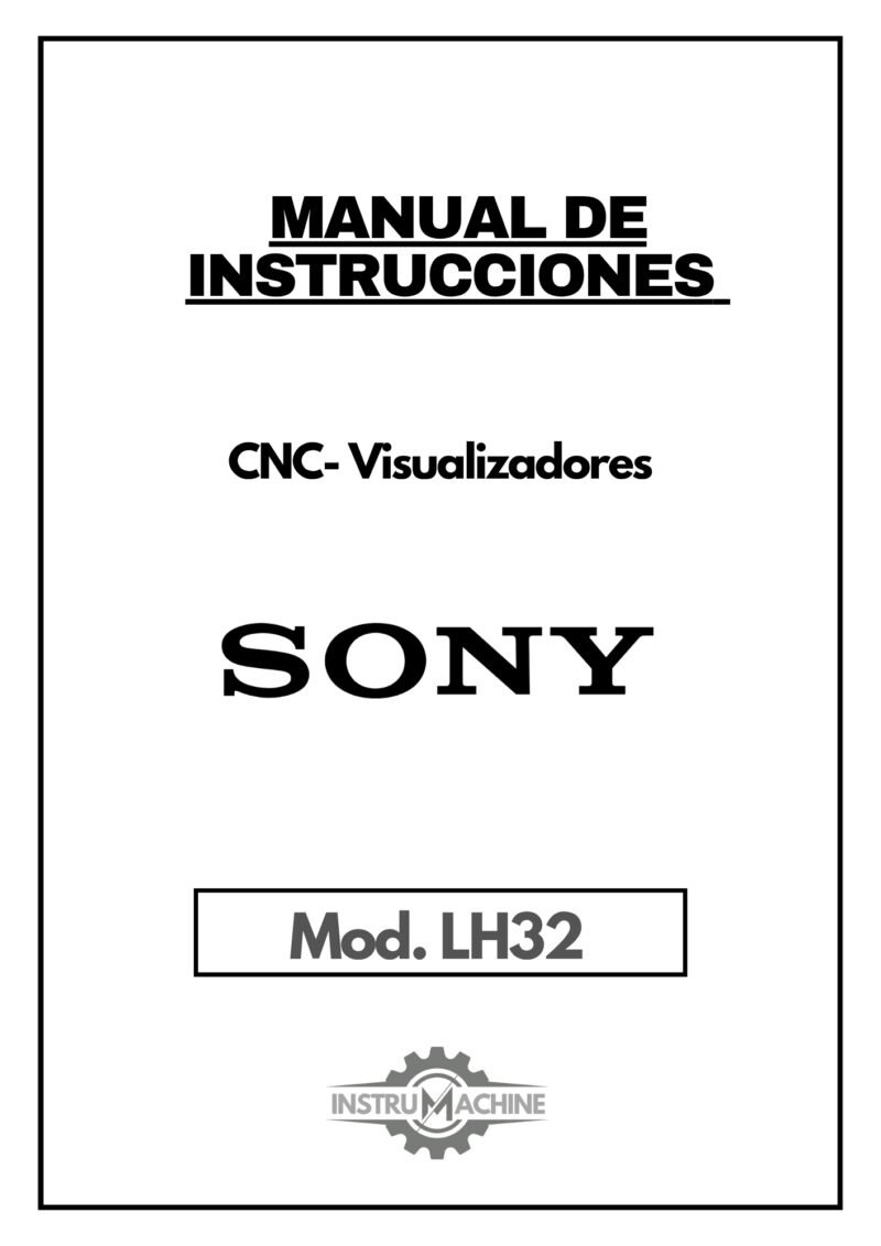Manual de instrucciones CNC- Visualizadores SONY LH32