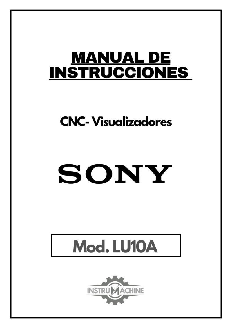 Manual de instrucciones CNC- Visualizadores SONY LU10A