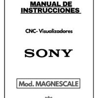 Documentos descriptivos CNC- Visualizadores SONY MAGNESCALE